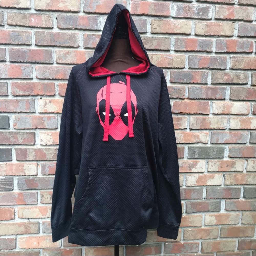 [Marvel] Black Red Deadpool Graphic Hoodie